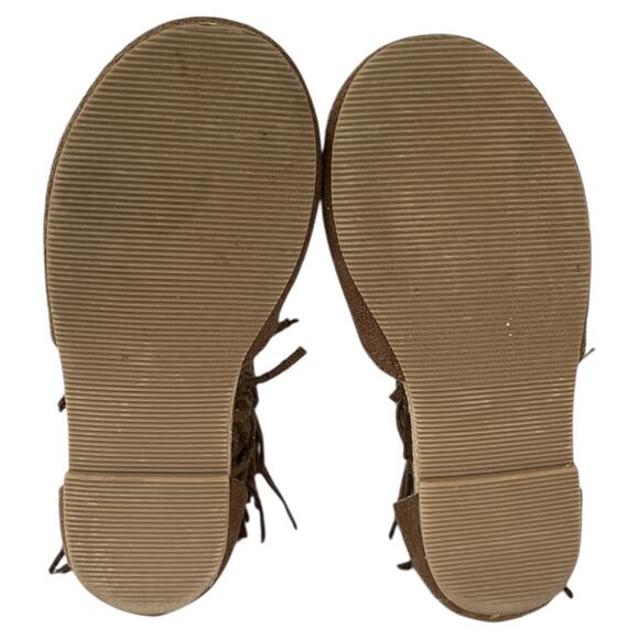 NEW Joyfolie Fennah Fringed Sandals in Pecan Brown Suede Toddler Girl Size 8 - Picture 4 of 6